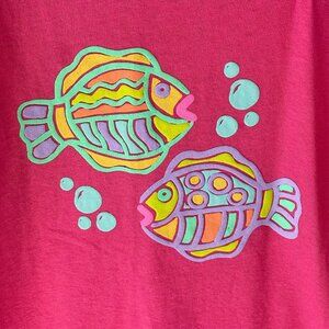 Kid's T Shirt Tropical Fish Child's Children's Youth S Pink Never Worn NEW